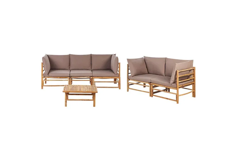 Trädgårdssoffgrupp Cerreto Beige/ljust trä - Beige/ljust trä - Trädgård & spabad - Utemiljö - Altan & terrass - Altanmöbler