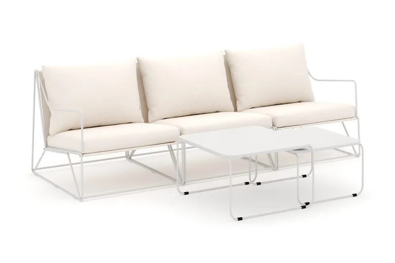Usteryd 3 sits Loungesoffa med satsbord, Beige