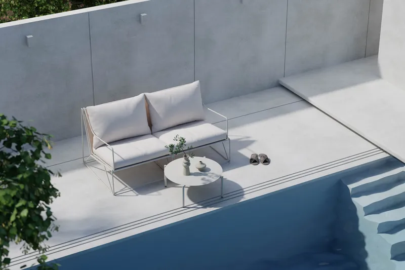 Usteryd Utesoffa 2-sits med Usteryd Soffbord - Beige - Trädgård & spabad - Utemiljö - Altan & terrass - Altanmöbler