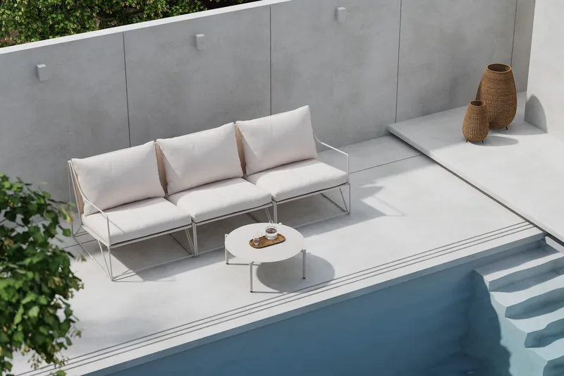 Usteryd Utesoffa 3-sits med Usteryd Soffbord - Beige - Trädgård & spabad - Utemiljö - Altan & terrass - Altanmöbler