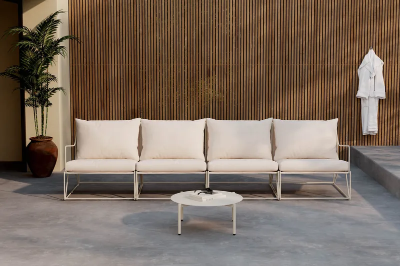 Usteryd Utesoffa 4-sits med Usteryd Soffbord - Beige - Trädgård & spabad - Utemiljö - Altan & terrass - Altanmöbler