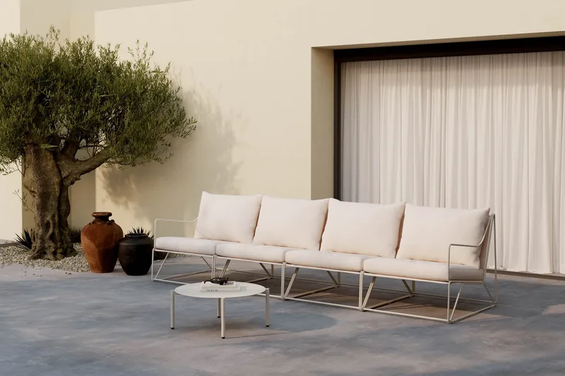 Usteryd Utesoffa 4-sits med Usteryd Soffbord - Beige - Trädgård & spabad - Utemiljö - Altan & terrass - Altanmöbler