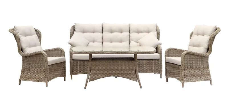 Utemöbelgrupp Orleans recliner-lounge, beige