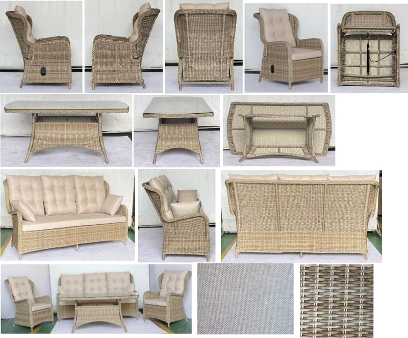 Utemöbelgrupp Orleans recliner-lounge - beige - Trädgård & spabad - Utemiljö - Altan & terrass - Altanmöbler