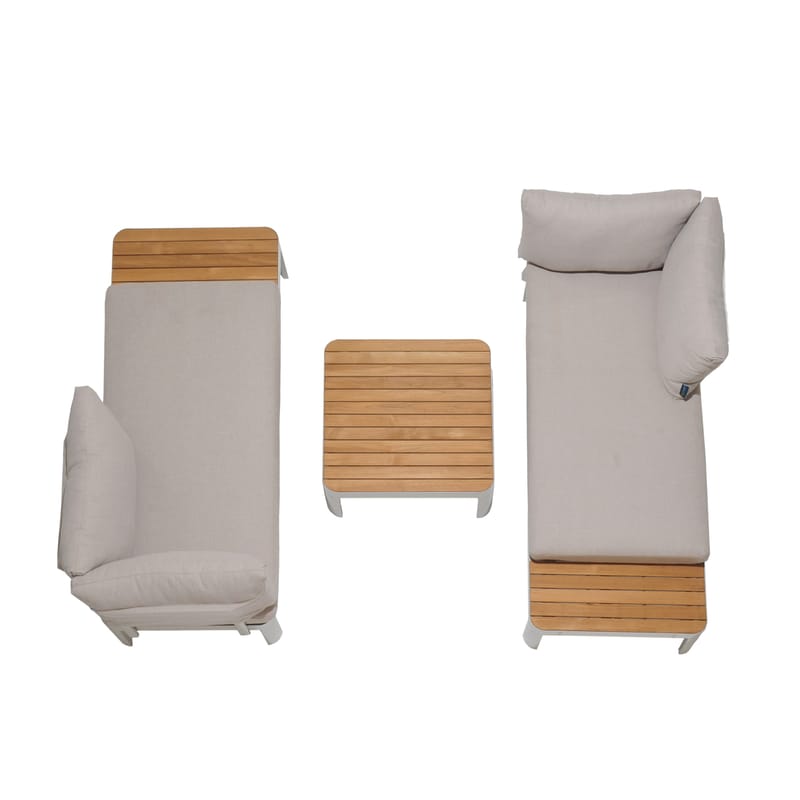 Utomhus modulset Portals 2x 2-sitssoffor + soffbord - korallsand - Trädgård & spabad - Utemiljö - Altan & terrass - Altanmöbler