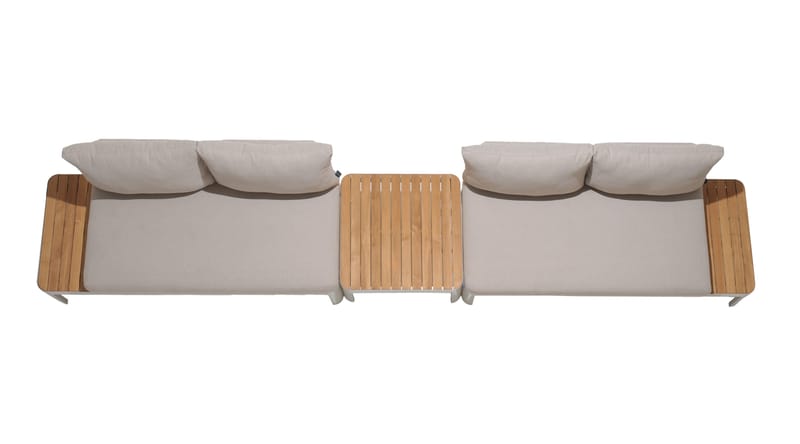 Utomhus modulset Portals 2x 2-sitssoffor + soffbord - korallsand - Trädgård & spabad - Utemiljö - Altan & terrass - Altanmöbler