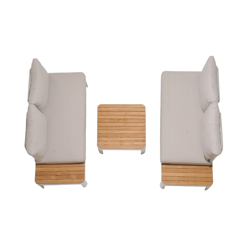 Utomhus modulset Portals 2x 2-sitssoffor + soffbord - korallsand - Trädgård & spabad - Utemiljö - Altan & terrass - Altanmöbler