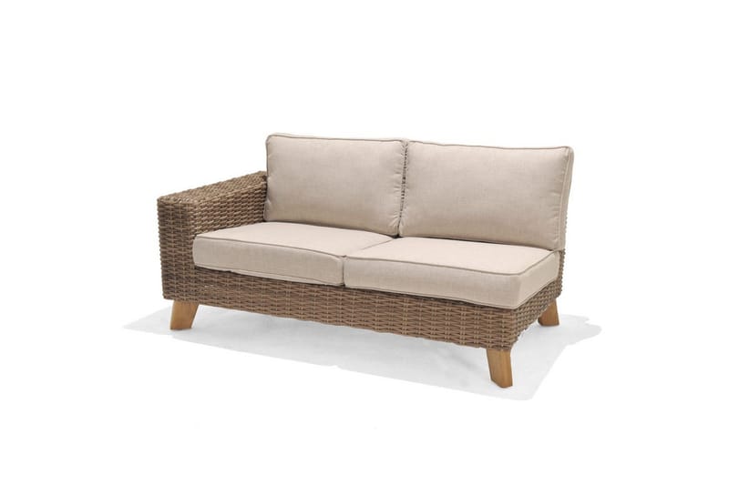 Utomhusmöbelgrupp Bahamas 2-sits & schäslong vänster soffbord 110 cm - Mörkgrå - Trädgård & spabad - Utemiljö - Altan & terrass - Altanmöbler