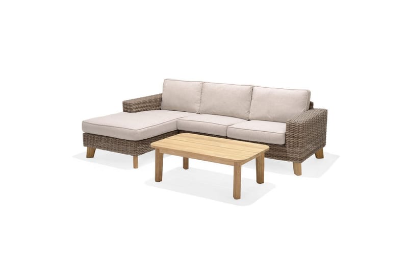Utomhusmöbelgrupp Lifestyle Garden Bahamas 2-sits & schäslong höger soffbord 110 - Trädgård & spabad - Utemiljö - Altan & terrass - Altanmöbler