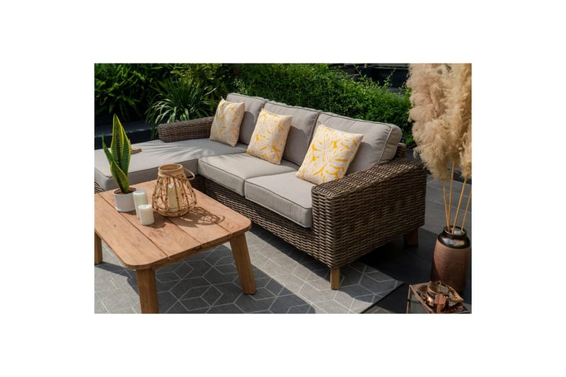 Utomhusmöbelgrupp Lifestyle Garden Bahamas 2-sits & schäslong höger soffbord 110 - Trädgård & spabad - Utemiljö - Altan & terrass - Altanmöbler