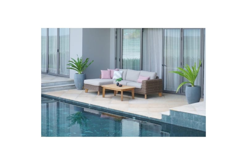 Utomhusmöbelgrupp Lifestyle Garden Bahamas 2-sits & schäslong höger soffbord 110 - Trädgård & spabad - Utemiljö - Altan & terrass - Altanmöbler