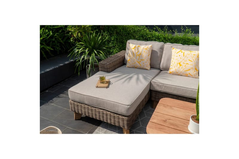 Utomhusmöbelgrupp Lifestyle Garden Bahamas 2-sits & schäslong höger soffbord 110 - Trädgård & spabad - Utemiljö - Altan & terrass - Altanmöbler