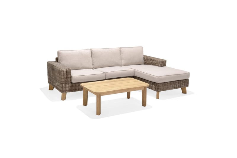 Utomhusmöbelgrupp Lifestyle Garden Bahamas 2-sits & schäslong vänster soffbord 110 - Trädgård & spabad - Utemiljö - Altan & terrass - Altanmöbler