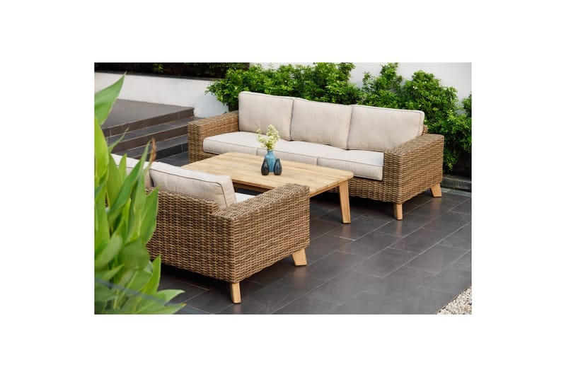 Utomhusmöbelgrupp Lifestyle Garden Bahamas 2 x 3-sits & soffbord 110 - Trädgård & spabad - Utemiljö - Altan & terrass - Altanmöbler