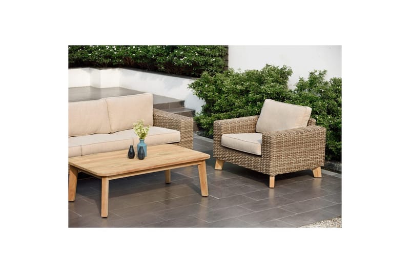 Utomhusmöbelgrupp Lifestyle Garden Bahamas 2 x soffstol & 3-sits & soffbord 140 - Trädgård & spabad - Utemiljö - Altan & terrass - Altanmöbler