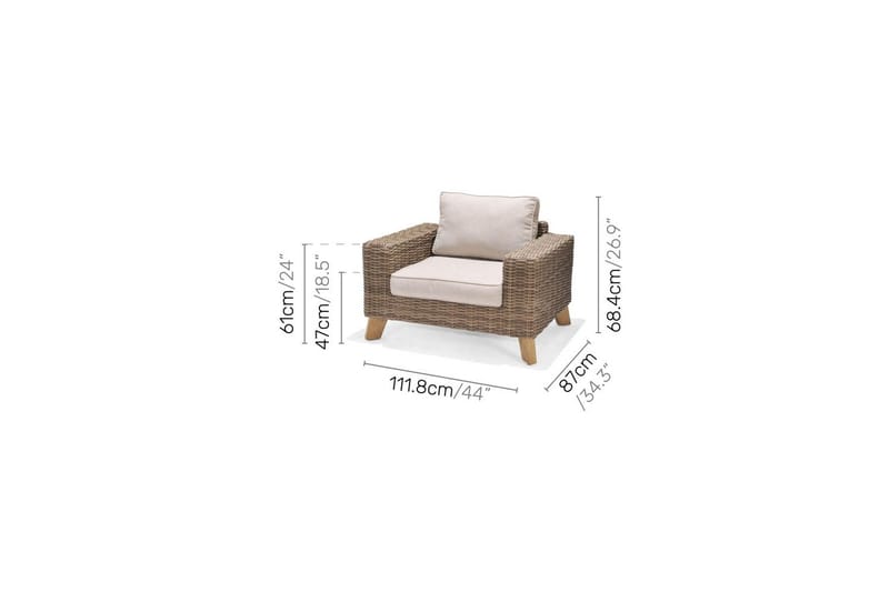 Utomhusmöbelgrupp Lifestyle Garden Bahamas 2 x soffstol & 3-sits & soffbord 140 - Trädgård & spabad - Utemiljö - Altan & terrass - Altanmöbler