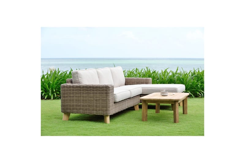 Utomhusmöbelgrupp Lifestyle Garden Barbados 2-sits & schäslong vänster soffbord 110 - Trädgård & spabad - Utemiljö - Altan & terrass - Altanmöbler