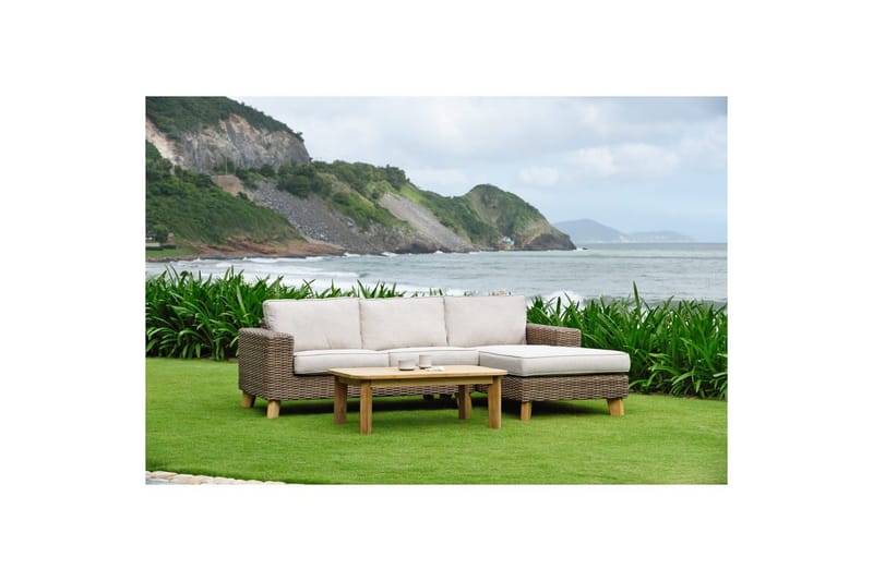 Utomhusmöbelgrupp Lifestyle Garden Barbados 2-sits & schäslong vänster soffbord 110 - Trädgård & spabad - Utemiljö - Altan & terrass - Altanmöbler