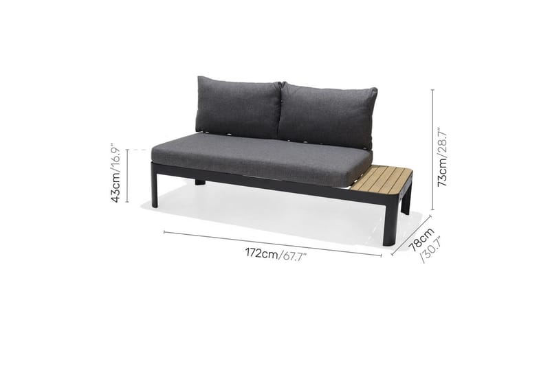 Utomhusmöbelgrupp Lifestyle Garden Portals 2x 2-sits modulsoffa & soffbord - Trädgård & spabad - Utemiljö - Altan & terrass - Altanmöbler