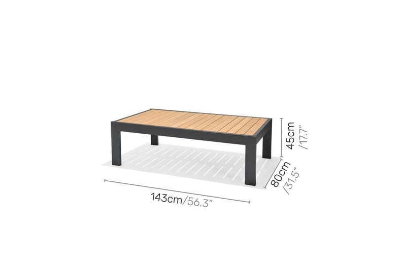 Utomhusmöbelgrupp Lifestyle Garden PALAU 2-sits höger & vänster + hörnsoffa stol + sidostol + soffbord 140 cm - Trädgård & spabad - Utemiljö - Altan & terrass - Altanmöbler