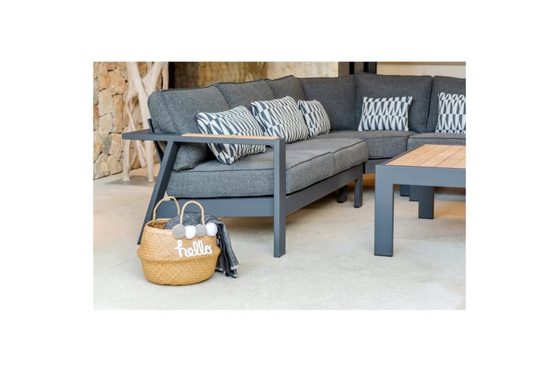 Utomhusmöbelgrupp Lifestyle Garden PALAU 2-sits höger & vänster + hörnsoffa stol + sidostol + soffbord 140 cm - Trädgård & spabad - Utemiljö - Altan & terrass - Altanmöbler