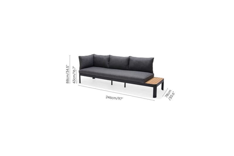 Utomhusmöbelgrupp Lifestyle Garden Portals 2-sits & 3-sits modulsoffa & soffbord - Trädgård & spabad - Utemiljö - Altan & terrass - Altanmöbler