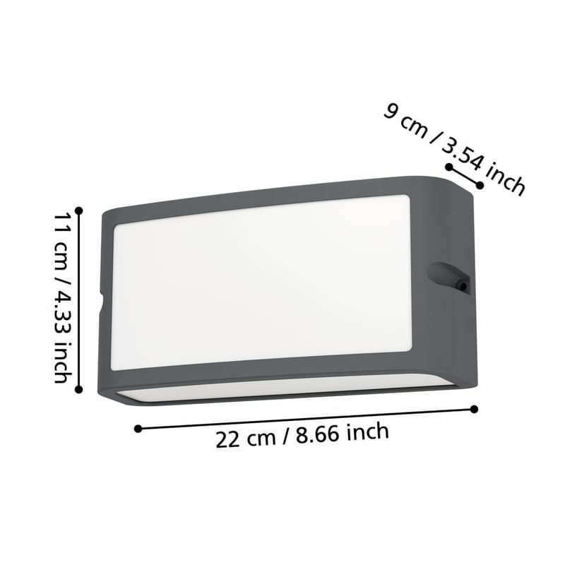 Utvändig vägglampa Camarda - Antracit - Trädgård & spabad - Utemiljö - Entré - Entrébelysning