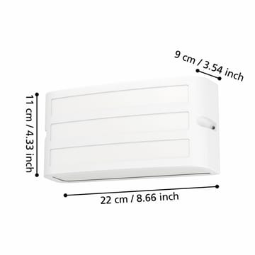 Utvändig vägglampa Camarda Vit - 11 cm - Trädgård & spabad - Utemiljö - Entré - Entrébelysning