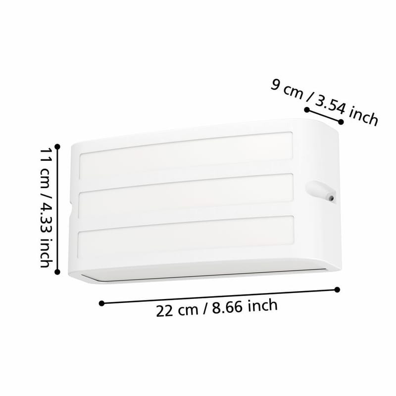 Utvändig vägglampa Camarda Vit - 11 cm - Trädgård & spabad - Utemiljö - Entré - Entrébelysning