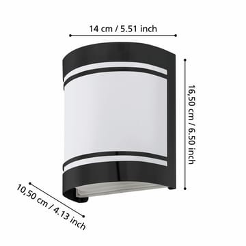 Utvändig vägglampa Cerno - 14 cm - Trädgård & spabad - Utemiljö - Entré - Entrébelysning