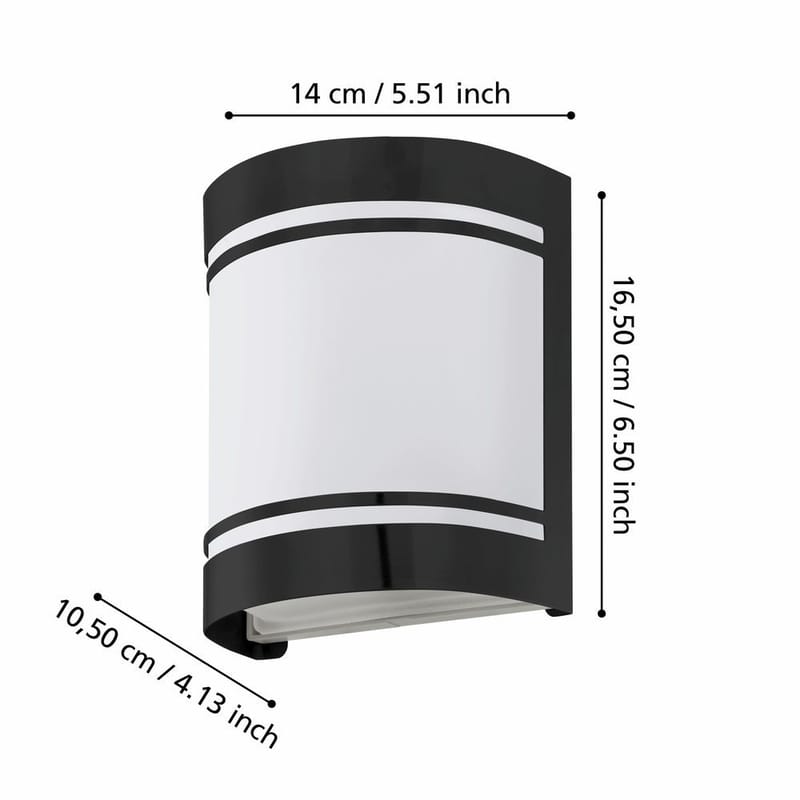 Utvändig vägglampa Cerno - 14 cm - Trädgård & spabad - Utemiljö - Entré - Entrébelysning
