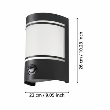 Utvändig vägglampa Cerno med sensor - Svart - Trädgård & spabad - Utemiljö - Entré - Entrébelysning