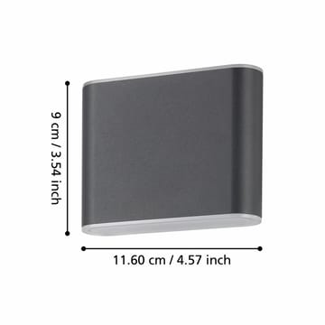 Utvändig vägglampa Grutti - Antracit - Trädgård & spabad - Utemiljö - Entré - Entrébelysning