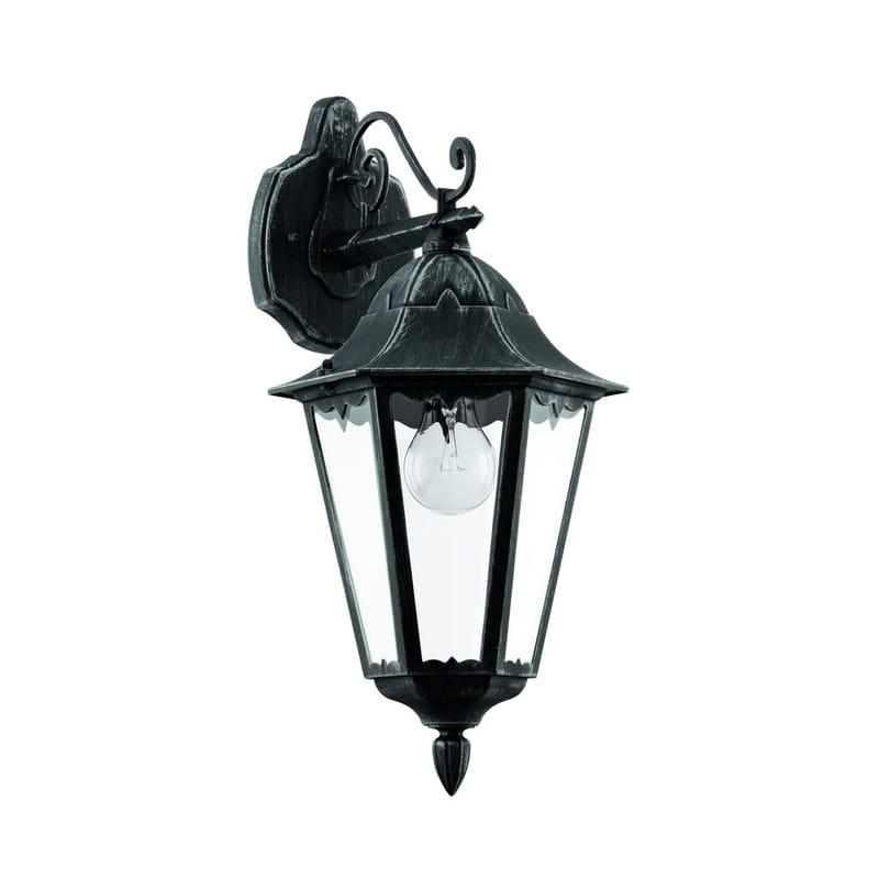 Utvändig vägglampa Navedo Nedåtriktad - Svart/Silverpatina - Trädgård & spabad - Utemiljö - Altan & terrass - Altanbelysning