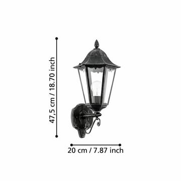 Utvändig vägglampa Navedo Topmonterad - 47,5 cm - Trädgård & spabad - Utemiljö - Entré - Entrébelysning