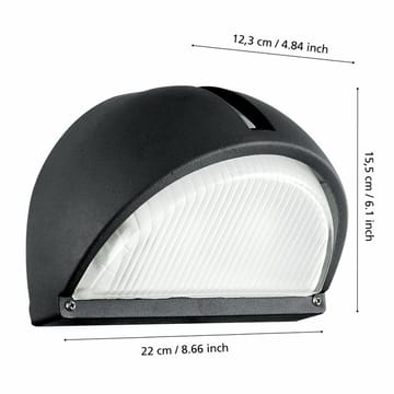 Utvändig vägglampa Onja - Svart - Trädgård & spabad - Utemiljö - Entré - Entrébelysning
