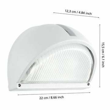 Utvändig vägglampa Onja - Vit - Trädgård & spabad - Utemiljö - Entré - Entrébelysning