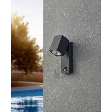 Utvändig vägglampa Sakeda med sensor - Antracit - Trädgård & spabad - Utemiljö - Entré - Entrébelysning