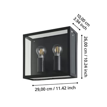 Vägglampa Alamonte - 26 cm - Trädgård & spabad - Utemiljö - Entré - Entrébelysning