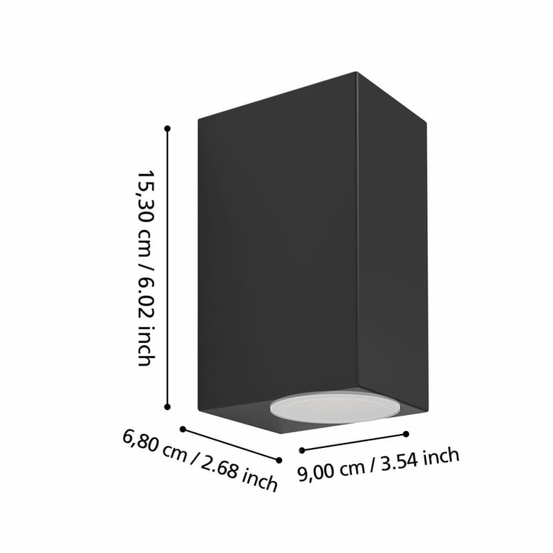 Vägglampa Jabaga med 2 lampor - 15,5 cm - Trädgård & spabad - Utemiljö - Altan & terrass - Altanbelysning