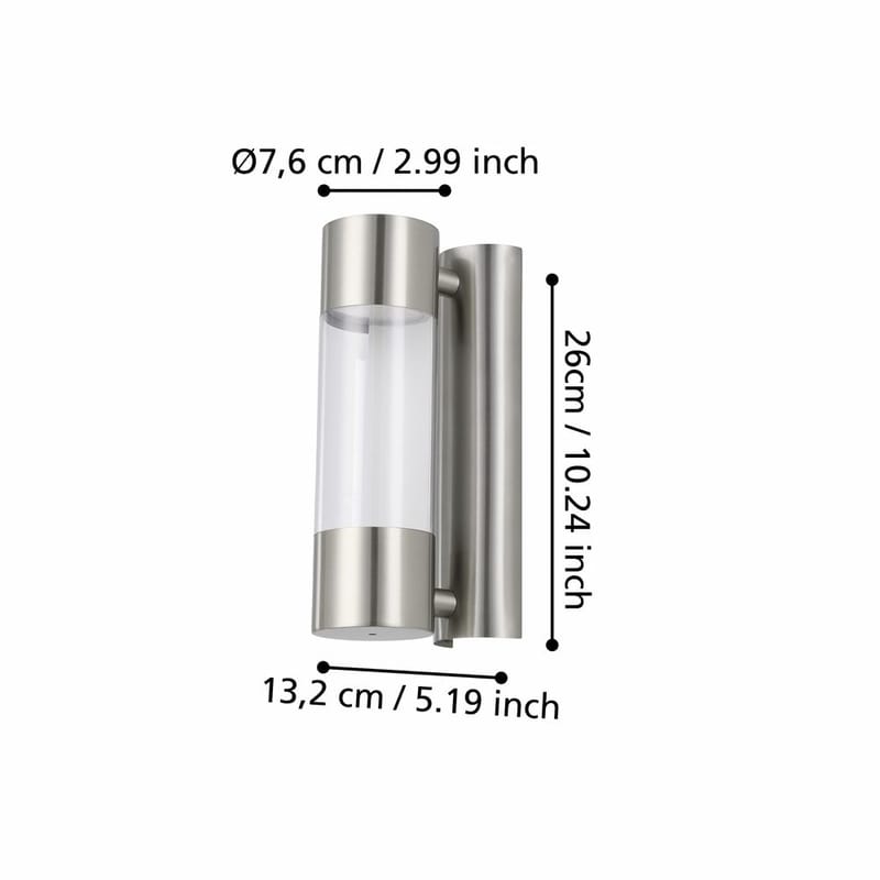 Vägglampa Robledo - 7,5 cm - Trädgård & spabad - Utemiljö - Entré - Entrébelysning