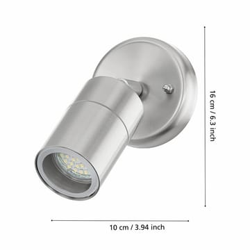 Vägglampa Stockholm - 10 cm - Trädgård & spabad - Utemiljö - Entré - Entrébelysning