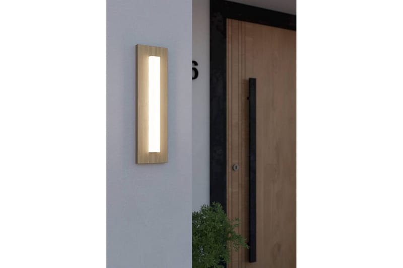 Vägglampa Utebelysning Eglo Bitetto - Vit/Brun - Trädgård & spabad - Utemiljö - Altan & terrass - Altanbelysning