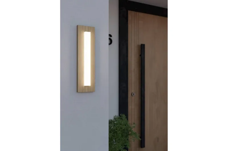 Vägglampa Utebelysning Eglo Bitetto - Vit/Brun - Trädgård & spabad - Utemiljö - Altan & terrass - Altanbelysning