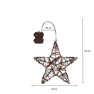 Vicke Star Utomhusdekoration belysning 30 cm - brun - Trädgård & spabad - Utemiljö - Altan & terrass - Altanbelysning