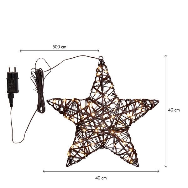 Vicke Star Utomhusdekoration belysning 40 cm - brun - Trädgård & spabad - Utemiljö - Altan & terrass - Altanbelysning