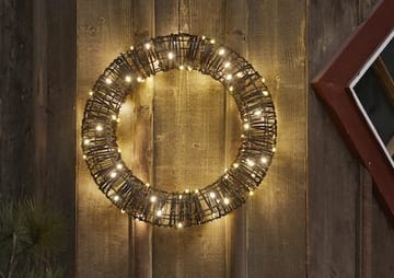 Vicke Wreath Utomhusdekoration belysning 40 cm - brun - Tr ädgård & spabad - Utemiljö - Altan & terrass - Altanbelysning