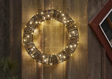 Vicke Wreath Utomhusdekoration belysning 40 cm - brun - Trädgård & spabad - Utemiljö - Altan & terrass - Altanbelysning