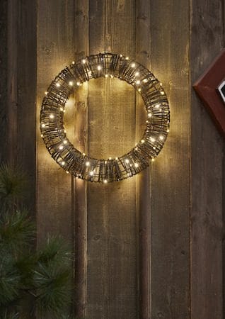 Vicke Wreath Utomhusdekoration belysning 40 cm - brun - Trädgård & spabad - Utemiljö - Altan & terrass - Altanbelysning