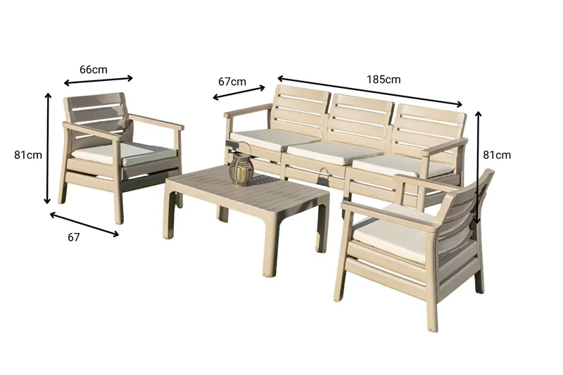 Vomira Loungegrupp utomhus - Desert Beige - Trädgård & spabad - Utemiljö - Altan & terrass - Altanmöbler